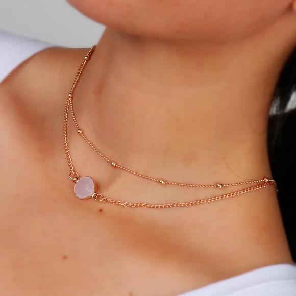 Jewelry - New Fashion Heart Crystal Necklaces Leaf Moon Chok